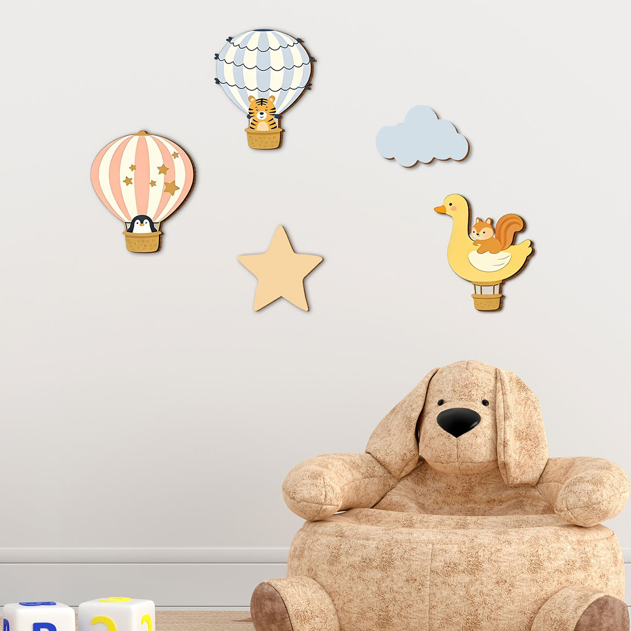 5 Buah Stiker Dinding Kayu Bal - Baby Nursery Wallpaper ulasan dan harga